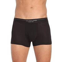 U.S. Polo Assn. Mens Modal Cotton Stretch Antibacterial Pt003 Premium Trunks - Pack Of 1 (Black M)