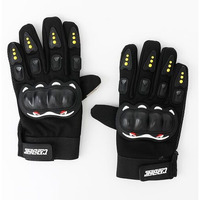 Carbinic Bike Riding Gloves For Men Women | Adjustable Wrist, Strong Knuckle Protection | Touch Screen Sensitivity At Thumb & Index | Washable & Breathable Hand Gloves | Bike Accessories | Large Black
