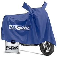 Carbinic Water Resistant Scooter Cover Honda Activa 6G Tvs Jupiter Bajaj Chetak Electric Scooty Dustproof Washable Uv Proof Scratchproof With Mirror Pocket Blue, For
