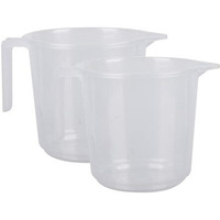 Kuber Industries Bathroom Mug | Plastic Bath Mug For Bathroom | Strong Mug For Bathroom | Toilet Mug | Washroom Jug | Mug For Bathing | 1500 Ml | Pack Of 2 | Transparent