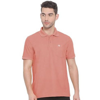 Lux Nitro Men's Solid Regular Fit T-Shirt (Pkt_Polo_Coral
