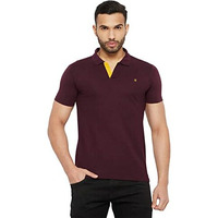Duke Stardust Men Half Sleeve Polo Neck Cotton T-Shirt (Lf5400_Potent Purple_L)