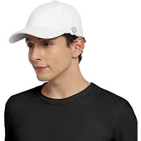 Nivia Curve Cap Adjustable Closure | Cotton Headwear Cap For Men (Off-White, Size-L/Xl)