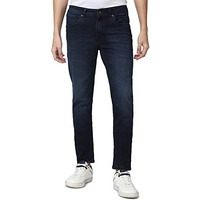 Peter England Men's Mid Wash Stretchable Mid Rise Jeans Dark Navy, 30