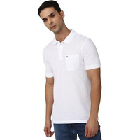 Peter England Men's Regular Fit T-Shirt (Pckwsrgpl44415_White