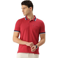 Peter England Men's Regular Fit T-Shirt (Pckwsrgfq14684_Red