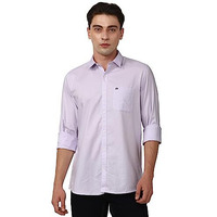 Peter England Men's Classic Slim Fit Full Sleeve Oxford Shirt | 100% Cotton Lilac, 42
