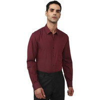 Peter England Men's Slim Fit Shirt (Pesfoslpw80616_Maroon