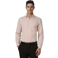 Peter England Men's Slim Fit Shirt (Pesfoslpi71351_Pink