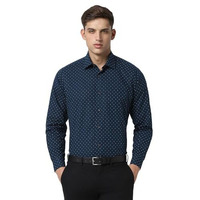 Van Hesuen Men's Regular Fit Shirt (Vhsfbcubr94176_Teal