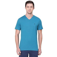 Van Heusen Men Athleisure Smart Tech T-Shirt - Easy Stain Release, Anti Stat, Ultra Soft_60001_Turkish Blue_Xxl