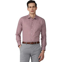 Van Heusen Men's Cotton Slim Fit Shirt (Vhsffslbj70970_Maroon 42)