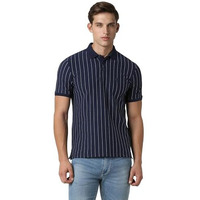 Van Heusen Men's Regular Fit T-Shirt (Vskpurgfz25244_Navy