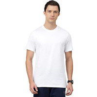 Van Heusen Men's Cotton Solid Regular Fit T-Shirt (Ihts1Lwhe60052_White,L