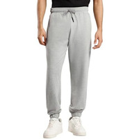 Nobero Men's Relaxed Fit Track Pants (1M-Bwjg-R0089_Grey Melange