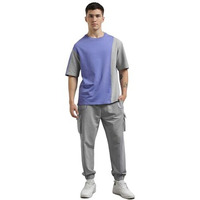 Nobero Men Colorblock T-Shirt With Joggers