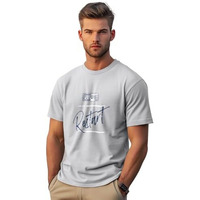 Nobero Men's Graphic Print Regular Fit T-Shirt (1M-Twts-C0836-Pbl_Grey Melange-Restart
