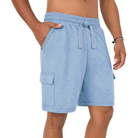 Nobero Men's Cargo Shorts (1M-Bwsh-R0082_Powder Blue