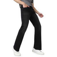 Urbano Fashion Men's Black Washed Bootcut Jeans Stretchable (Boothpshd-Black-32)