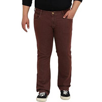 Urbano Plus Men's Brown Regular Fit Washed Denim Bootcut Jeans Stretchable (Plusbootjean700P-Brown-42)
