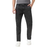 Urbano Fashion Men's Black Slim Fit Washed Jeans Stretchable (Epstowljean-Black-34)