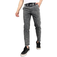 Urbano Fashion Men's Grey Regular Fit Washed Jogger Jeans Stretchable (Cfjogpulltowl-006-Mgrey-32)