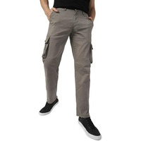 Urbano Fashion Men's Grey Regular Fit Solid Cargo Chino Pant With 6 Pockets (Chicargo-07-Grey-32)