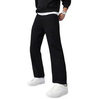 Urbano Fashion Men's Black Loose Baggy Fit Washed Jeans Non-Stretchable (Jeanloose-Black-40)
