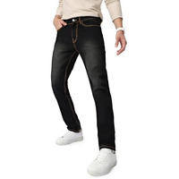 Urbano Fashion Men's Black Regular Fit Washed Jeans Stretchable (Epsrstsprndreg-Black-40)