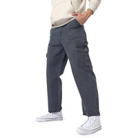 Urbano Fashion Men's Grey Loose Baggy Fit Cargo Jeans With 6 Pockets Non-Stretchable (Jeanlscargo-Mgrey-32)