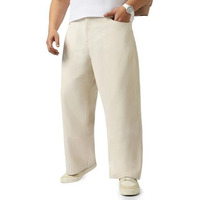 Urbano Plus Men's Off White Loose Baggy Fit Washed Jeans Non-Stretchable (Plusjeanloosep-02-Ecru-44)