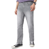 Urbano Fashion Men's Grey Straight Fit Washed Jeans Stretchable (Jeanstrttowl-Mgrey-30)