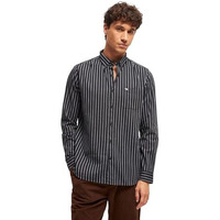 The Bear House Black Stripe Slim Fit Casual Shirt