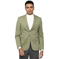 Allen Solly Men's Single Breasted-2 Button Slim Blazer (Asbzmslfm02897_Olive
