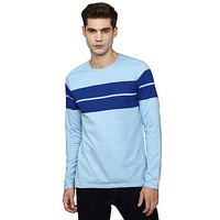 Allen Solly Men's Regular Fit T-Shirt (Askccurgf354483_Light Blue Xl)