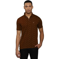 Allen Solly Men's Cotton Solid Regular Fit T Shirt (Askpcurgfl86912_Maroon L)