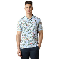 Allen Solly Men's Cotton Regular Fit T-Shirt (Askpqrgfe03937_Blue, Large