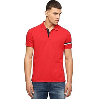 Pepe Jeans Men's Solid Regular Fit T-Shirt (Pm542133_Classic Red