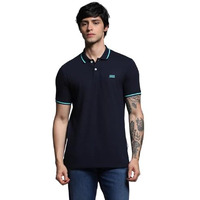 Jack & Jones Men's Regular Fit Navy Blue Tshirt