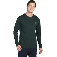 U.S. Polo Assn. Men's Cotton Regular Fit T-Shirt (I693-Pl_Scarab, Medium,Black