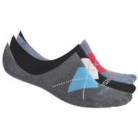 U.S. Polo Assn. Men Cotton Silicone Grip No Show I646 Socks - Pack Of 3 Anthra Mel,Navy,Black, Assorted