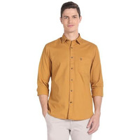 U.S. Polo Assn. Men's Solid Slim Fit Shirt (Udsht-G17_Ochre