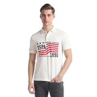 U.S. Polo Assn. Men's Plaid Slim Fit Polo Shirt (Udtsh1932_Ivory