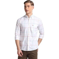 U.S. Polo Assn. Men's Checkered Regular Fit Shirt (Ussht1927_White