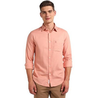 U.S. Polo Assn. Men's Solid Regular Fit Shirt (Ussht1941_Coral