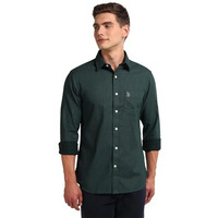 U.S. Polo Assn. Men's Plaid Regular Fit Shirt (Ussht1976_Green