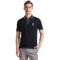 U.S. Polo Assn. Men's Solid Slim Fit Polo Shirt (Ustsh1817_Navy