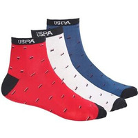 U.S. Polo Assn. Cotton Mens Aloe Finish Classic Ankle Length Es002 Socks - Pack Of 3,Multi