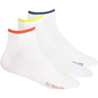 U.S. Polo Assn. Cotton Mens Ankle Length Stretch Es003 Socks - Pack Of 3, White
