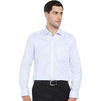 Arrow Men's Checkered Full Sleeve Slim Fit Cutaway Collar Cotton Formal Shirt